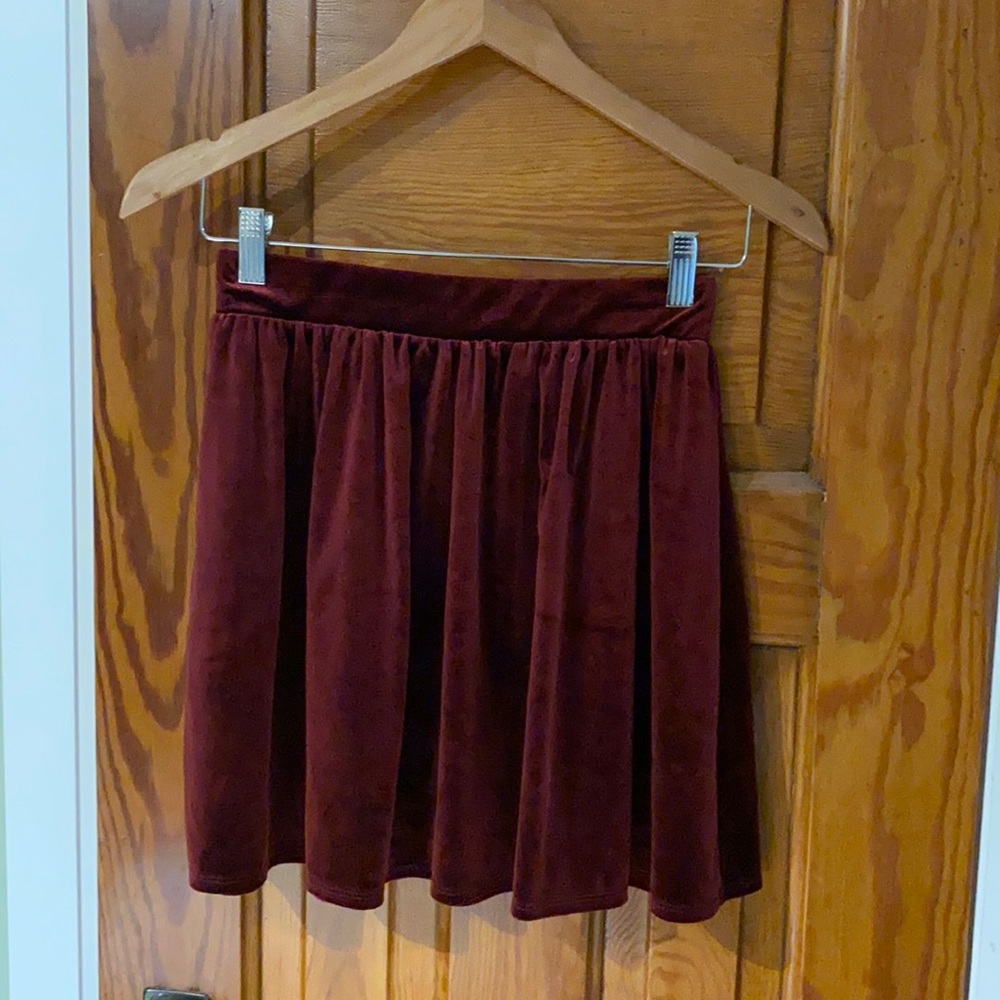 Red velvet shirt
